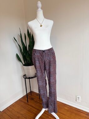 Boom Boom Jeans | Red and Purple Leopard Print Pants
